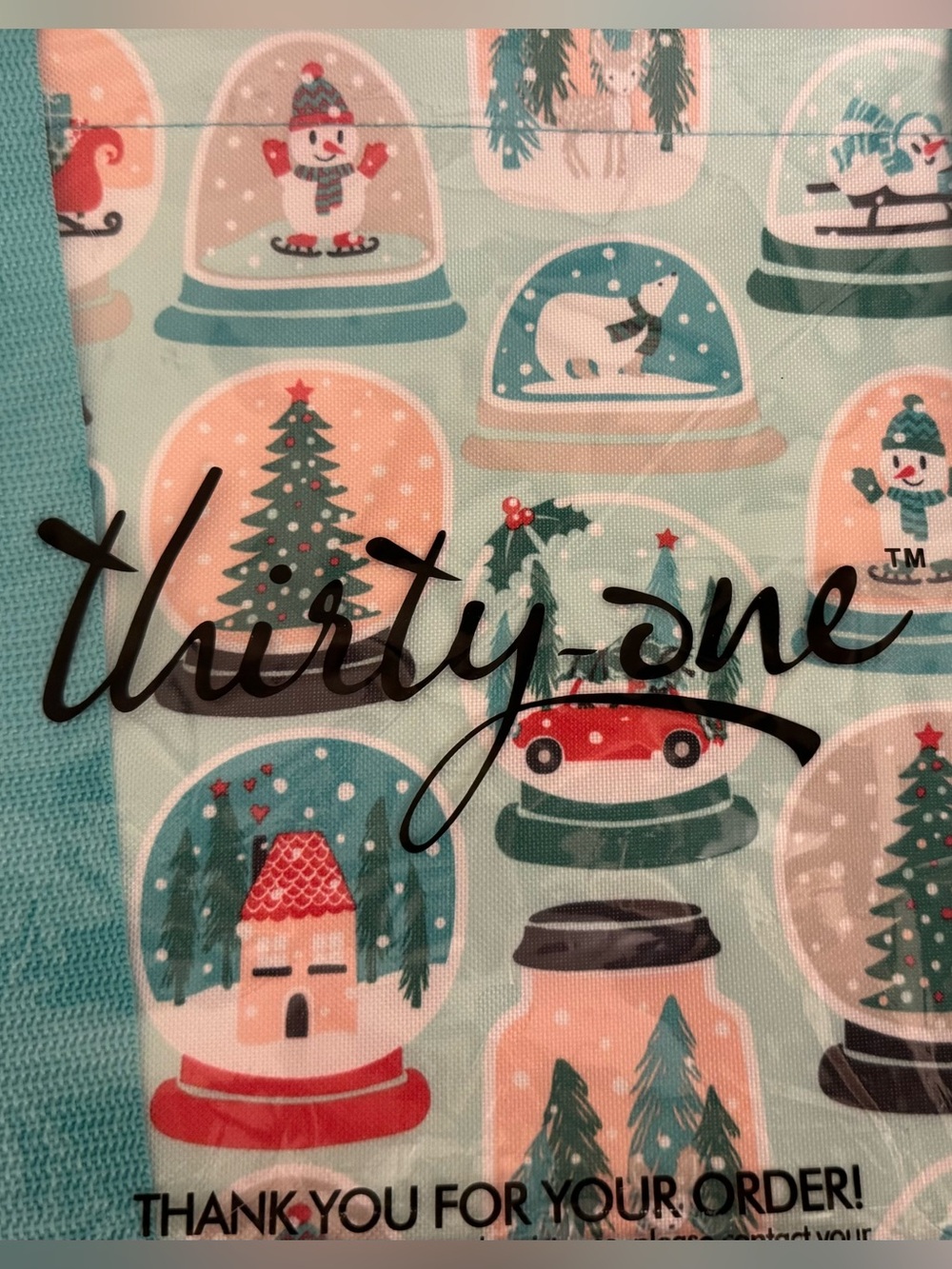 New Thirty-One Medium Utility Tote in "Snow Globe Shake-Up"